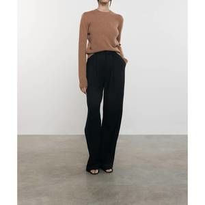 NEW ENZA COSTA pure cashmere crew sweater in amber
